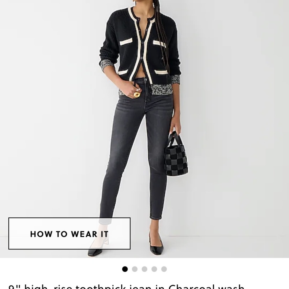 NWOT J.Crew 9” High Rise Toothpick Jean